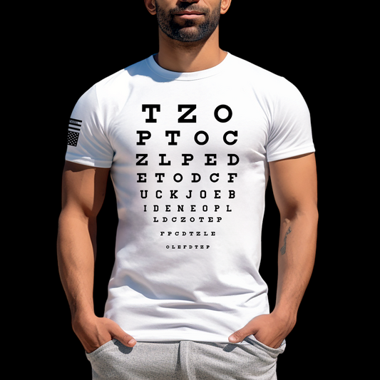 Fuck Joe Biden Vision Chart Soft Cotton T-Shirt