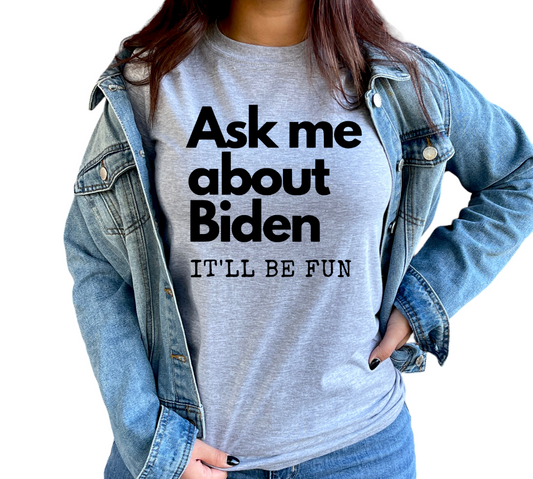 Ask Me About Biden Heavy Cotton T-Shirt